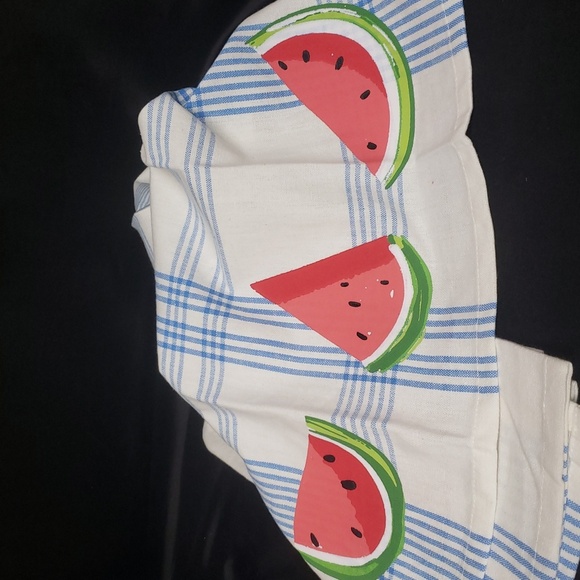 Design Imports NWT 100% Cotton Kitchen Towel Set/2 with Watermelon Design - Picture 6 of 6